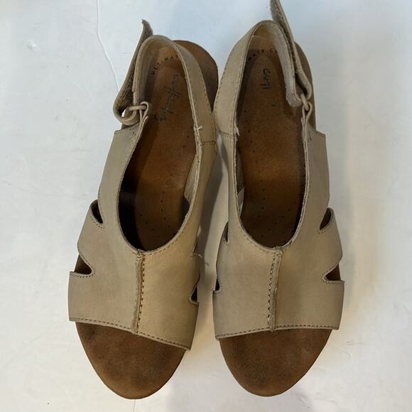 Clark’s Ultimate Comfort Collection Annabel Bari Wedge Platform Sandals Size 8 - Picture 9 of 9